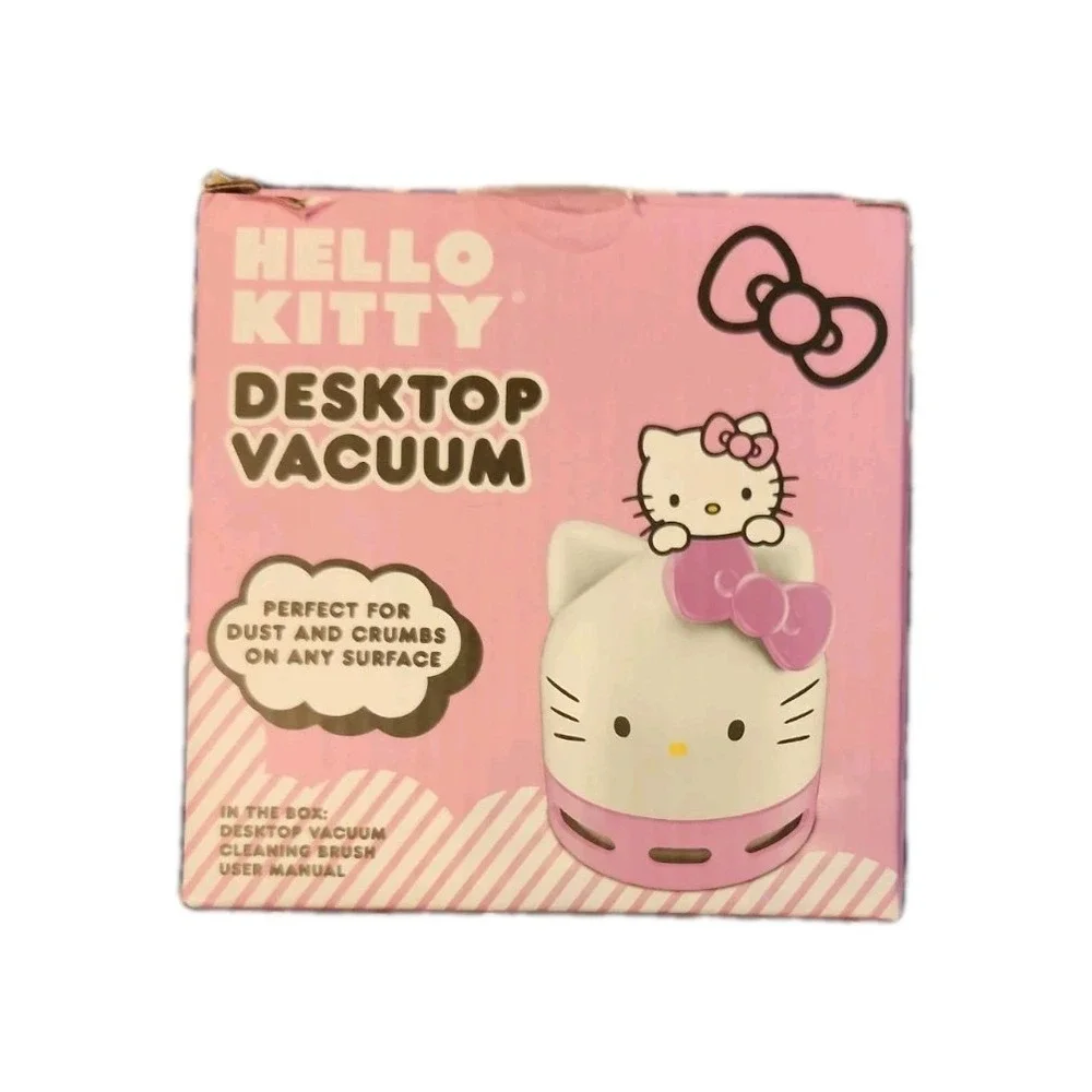 Hello Kitty Desktop Vacuum Cleaner Sanrio Pink White Handheld HKDKVAC260CFT NEW